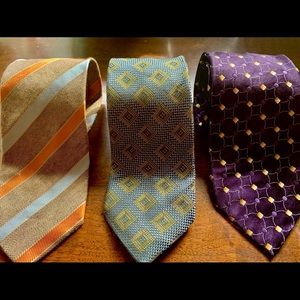 Ermenegildo Zegna Mens Tie Necktie Silk & Linen